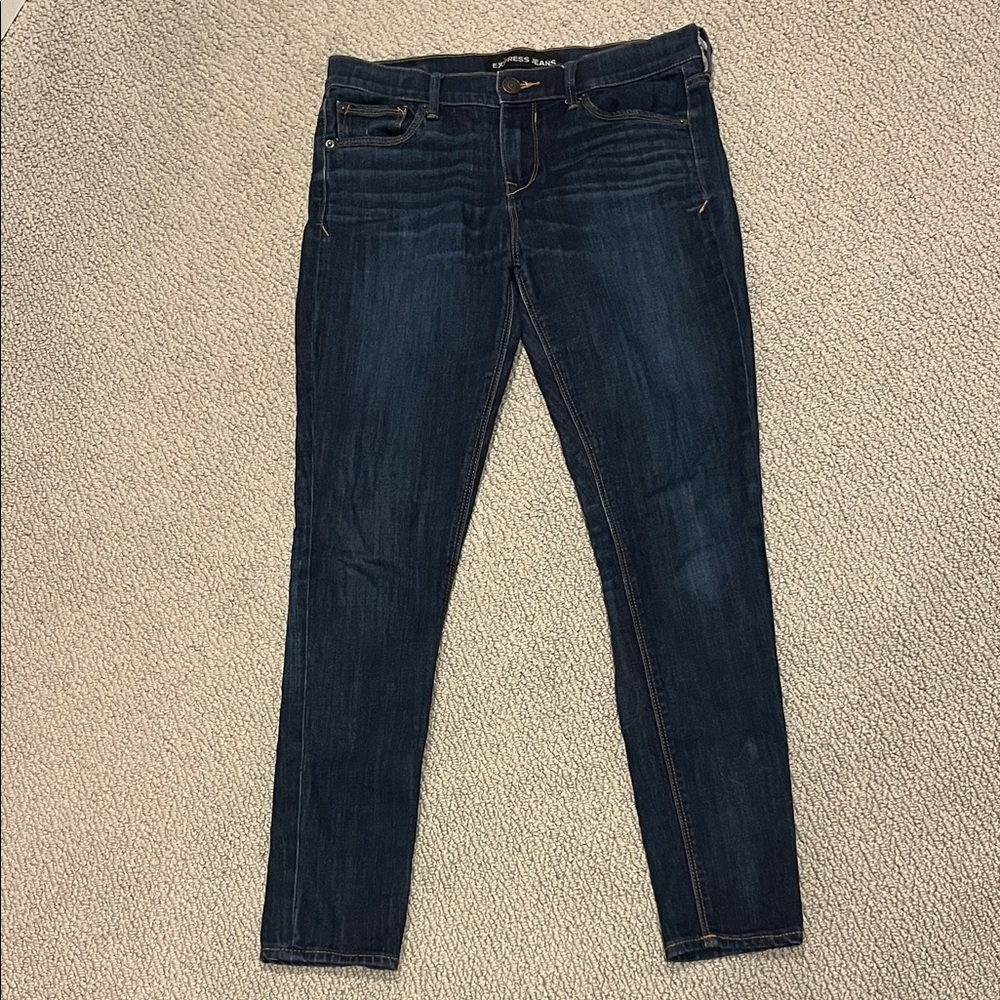 Express Women's Deep Indigo Skinny Jeans
